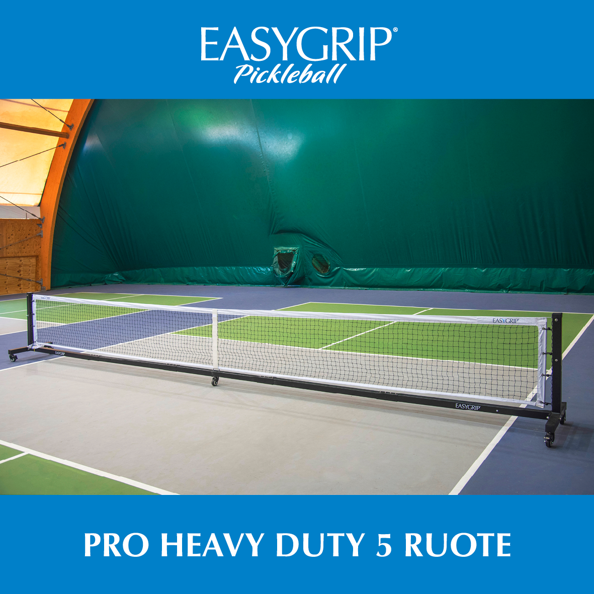Rete Pickleball Pro Heavy Duty - 5 ruote